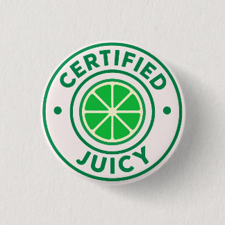 Rond 2,50 Cm Certified Juicy™ – Badge Épinglette Lime