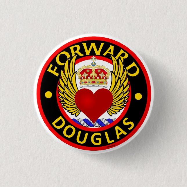 Rond 2,50 Cm Clan Douglas Bouton "AVANT" Badge (petit) (Devant)