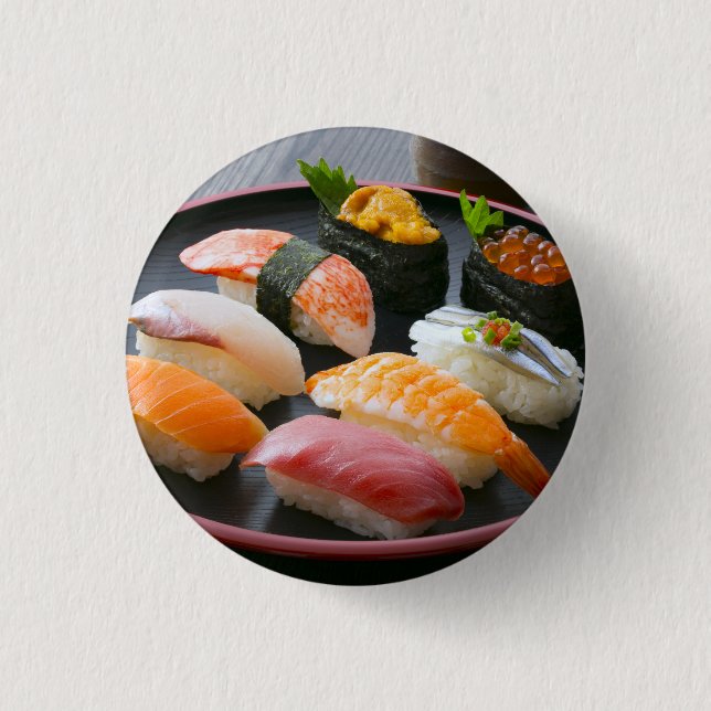 Rond 2,50 Cm Classic Sushi Circle – Premium Button Badge by SUS (Devant)