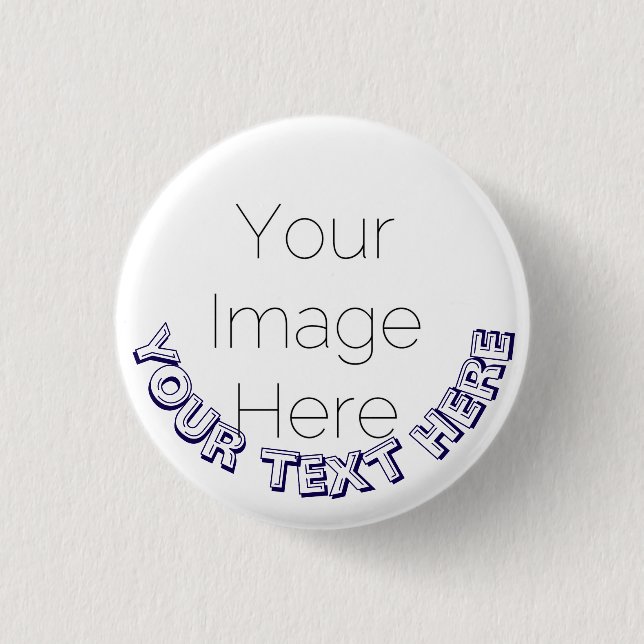 Rond 2,50 Cm Custom Photo Button Pin – Personalized text Badge (Devant)