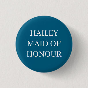ROND 2,50 CM DEMAISOISELLE D'HONNEUR PERSONNALISÉE BADGE BOUTON