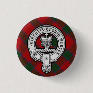 Rond 2,50 Cm Donnachaidh (Robertson) Badge de crête de tartan