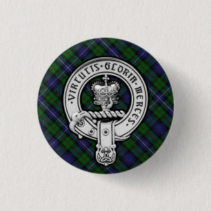 Rond 2,50 Cm Donnachaidh (Robertson) Chasse tartan Crest Badge
