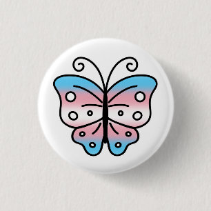 Rond 2,50 Cm Épingle de badge papillon de fierté transgenre