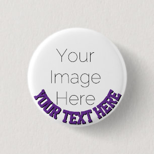 Rond 2,50 Cm Épingle de bouton photo personnalisée - Badge de t