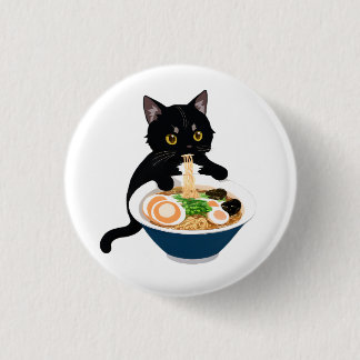 Rond 2,50 Cm Fête du Ramen Meow-Tastic : Beau Badge de chat