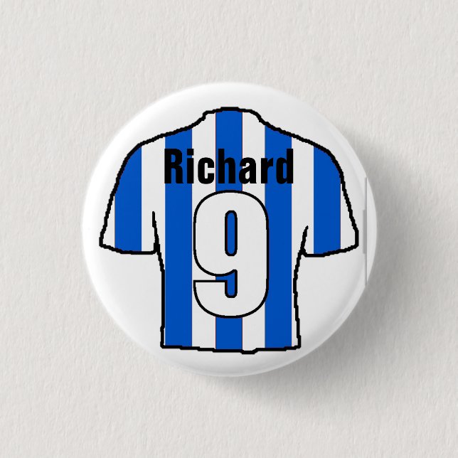 Rond 2,50 Cm Football Shirt Design. Badge du bouton du ventilat (Devant)