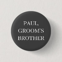 FRÈRE DU MARIÉ BADGE BOUTON MARIAGE GARÇON D'HONNE