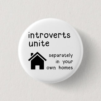 Rond 2,50 Cm Funny Introverts Unite Button Badge Pin