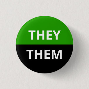 Rond 2,50 Cm Ils/Eux Pronouns Neutrois Badge