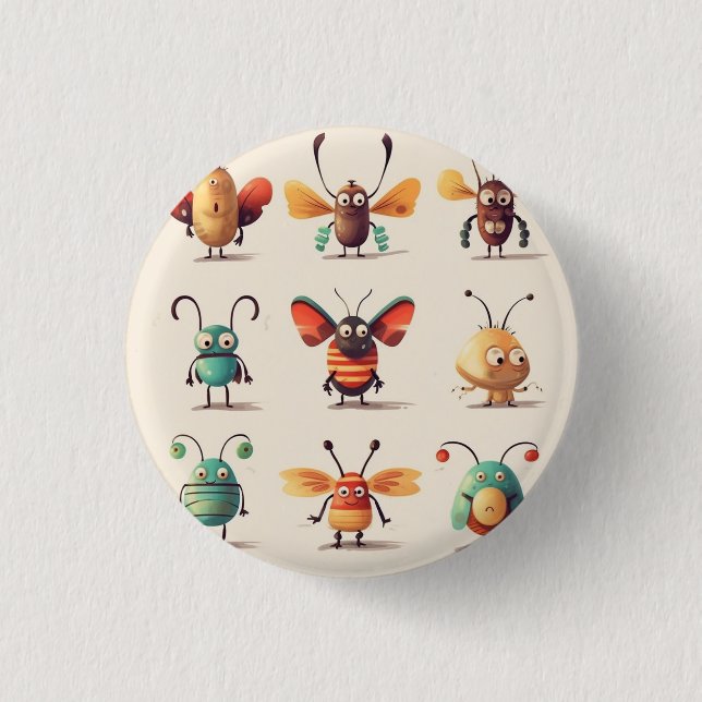 Rond 2,50 Cm insecte, badge de créature, bouton, épingle, éping (Devant)