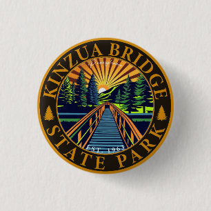 Rond 2,50 Cm Kinzua Bridge State Park Pennsylvania Retro Badge