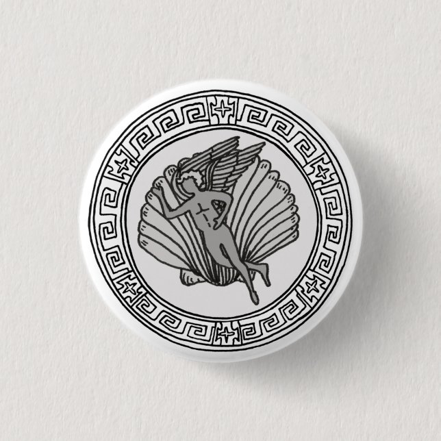 Rond 2,50 Cm Les Olympiens ! Aphrodite / Symbole Vénus badge (Devant)