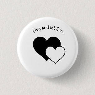Rond 2,50 Cm Live and Let Live Button Badge