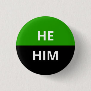 Rond 2,50 Cm Lui/Lim Pronouns Neutrois Badge