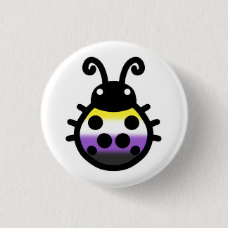 Rond 2,50 Cm Nonbinary Pride Ladybug Pin Badge