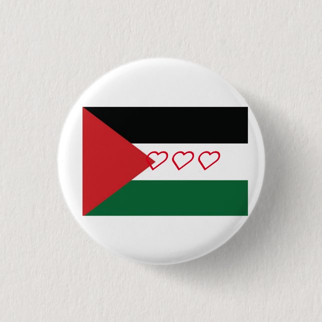 Rond 2,50 Cm Palestinian flag badge (Devant)