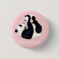 Panda et petit "Meilleure maman jamais" badge