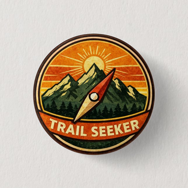 Rond 2,50 Cm Trail Seeker Badge | Adventure Outdoor Award (Devant)