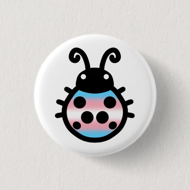 Rond 2,50 Cm Transgender Pride Ladybug Pin Badge (Devant)