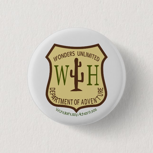 Rond 2,50 Cm Wonderhussy Adventures Badge Officiel (Devant)
