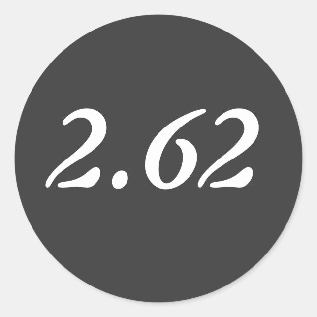 Rond 2.62 Sticker minimaliste pour marathon (Devant)