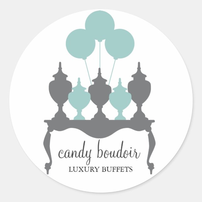 Rond 311 Candy Boudoir Rococo Robin Oeuf Bleu Sticker (Devant)