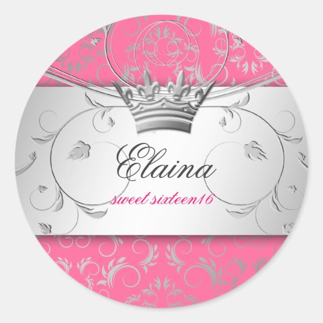 Rond 311-Silver Divine | Sticker rose lusical (Devant)