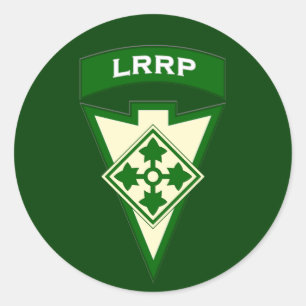 Rond 4th Infantry LRRP Recondo poche patch sticker UA
