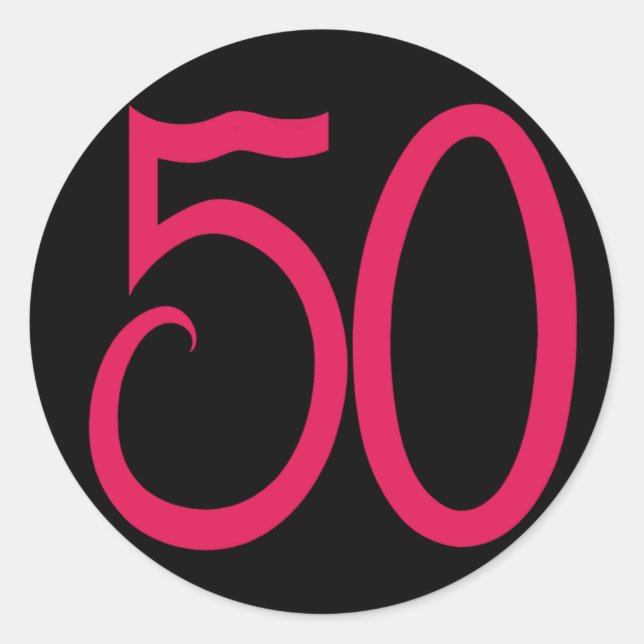 Rond 50 Sticker noir (Devant)