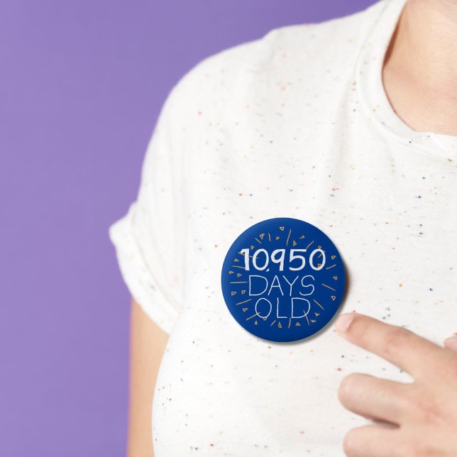 Rond 5 Cm 30e anniversaire âge de badge en jours (Créateur téléchargé)