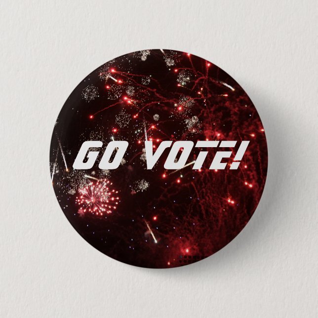 Rond 5 Cm Allez voter ! Badge (Devant)