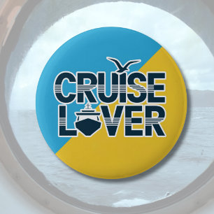 Rond 5 Cm Amateur de croisière, badge de croisière, vacances