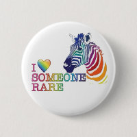 Badge 2,25" - J'Aime Quelqu'Un Rare