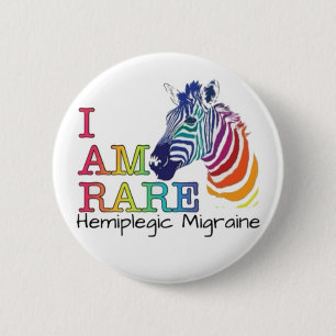 Rond 5 Cm Badge 2,25 pouces - Migraine hémiplégique
