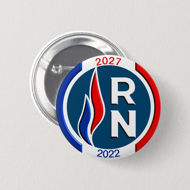 Rond 5 Cm Badge 57 mm, RN 2022 2027 3D (Devant & derrière)