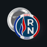 Rond 5 Cm Badge 57 mm, RN 2022 2027 3D<br><div class="desc">Si le peuple vote,  le peuple gagne !</div>