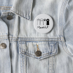 Rond 5 Cm Badge à bouton Pattes de Chat Mignon Meow