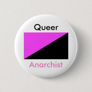 Rond 5 Cm Badge anarchiste queer /