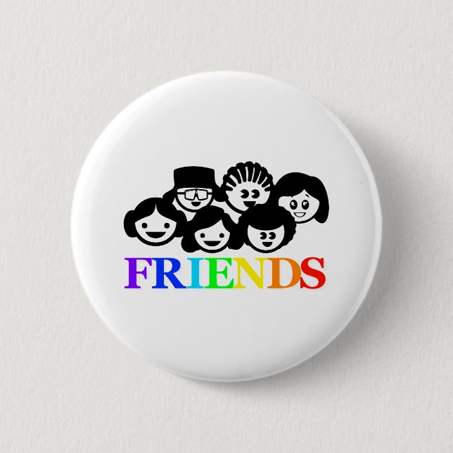 Rond 5 Cm Badge d'amitié ''Friends' (Devant)