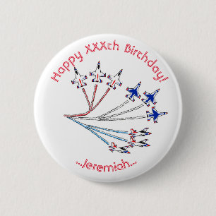 Rond 5 Cm Badge d'anniversaire personnalisable Thunderbirds
