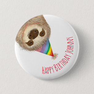Rond 5 Cm badge d'anniversaire personnalisé et heureux