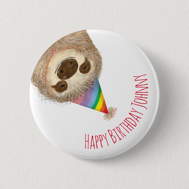 Rond 5 Cm badge d'anniversaire personnalisé et heureux Stanl (Devant)