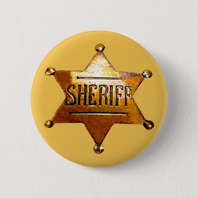 Rond 5 Cm Badge d'Antique Sheriff (Devant)