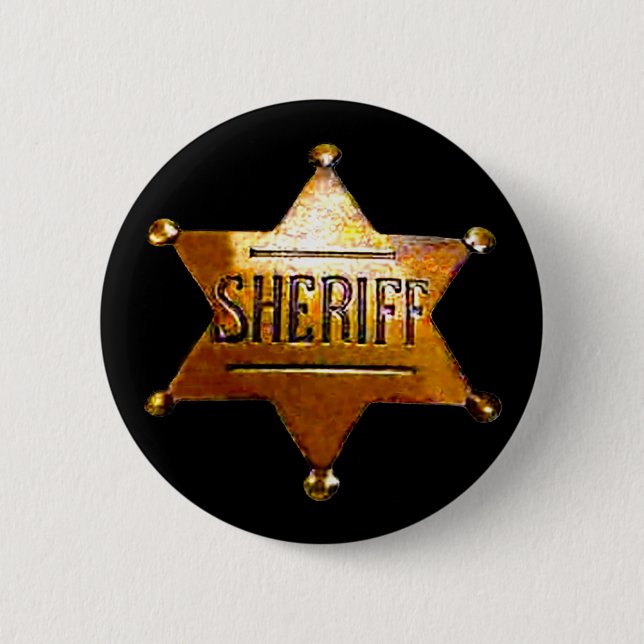 Rond 5 Cm Badge d'Antique Sheriff (Devant)