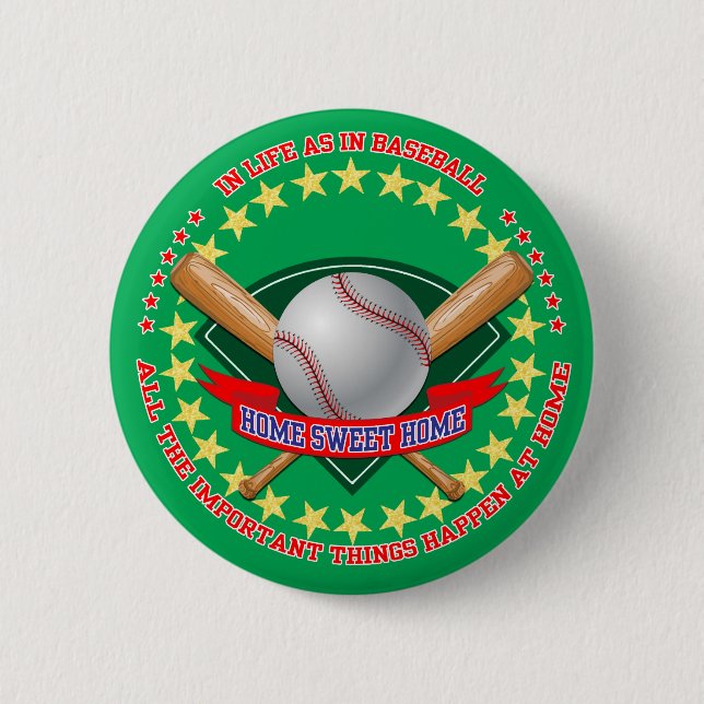 Rond 5 Cm Badge de baseball (Devant)