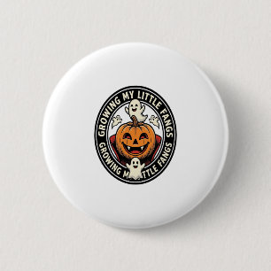 Rond 5 Cm Badge de citrouille de vampire faisant pousser mes