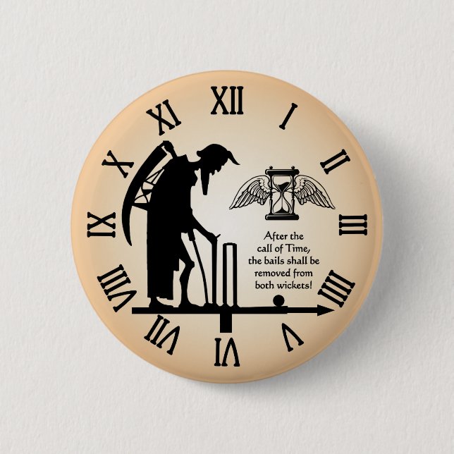 Rond 5 Cm Badge de cricket (Devant)
