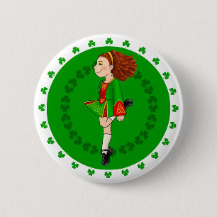 Rond 5 Cm Badge de fille de danse irlandaise