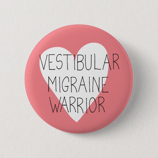 Rond 5 Cm Badge de guerrier Vestibular Migraine (Devant)